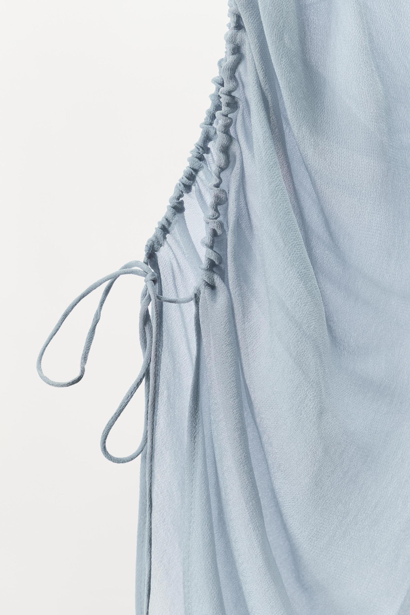 SEMI-SHEER DRAPED TOP Product Image