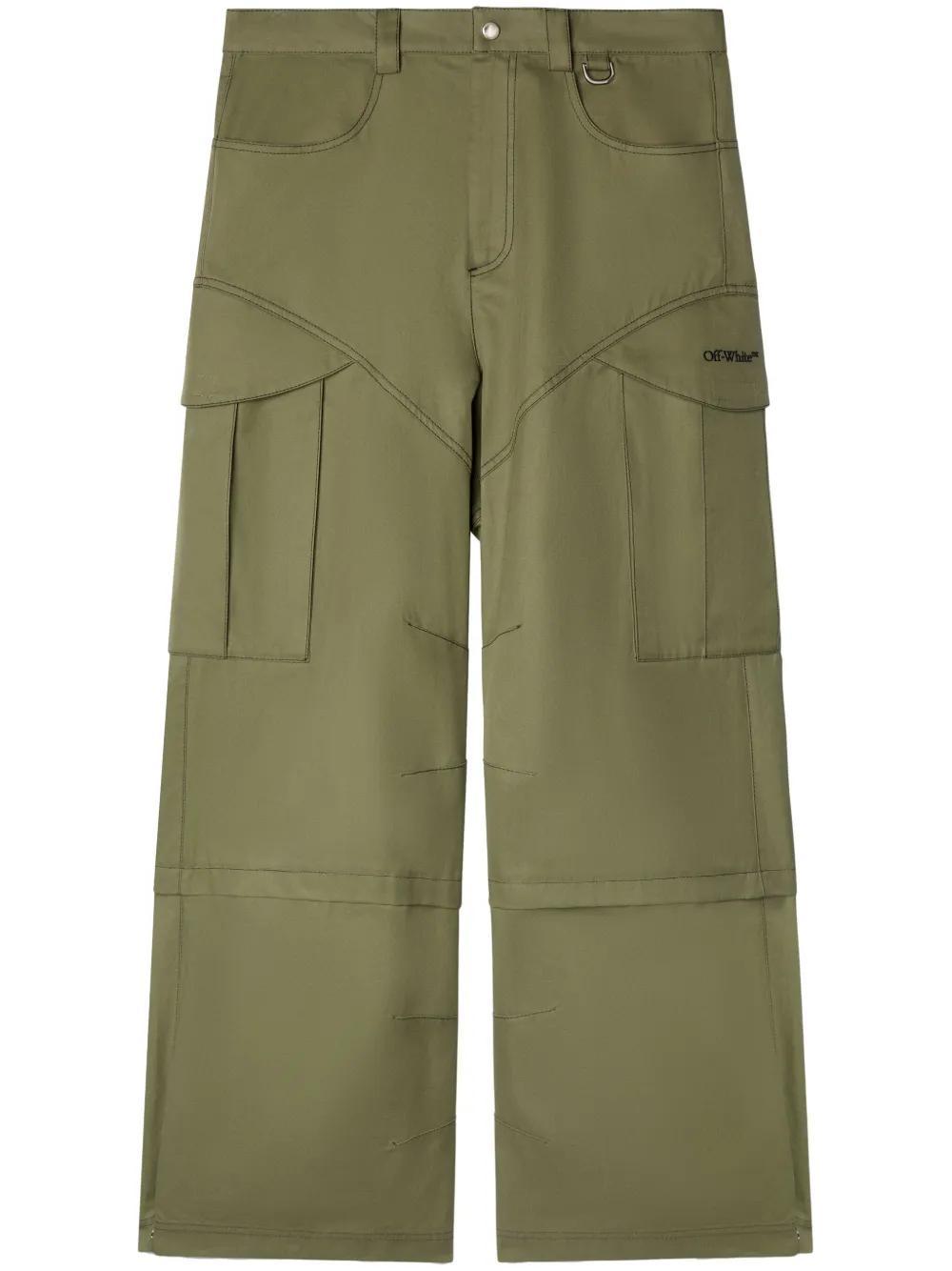 embroidered cargo straight trousers Product Image