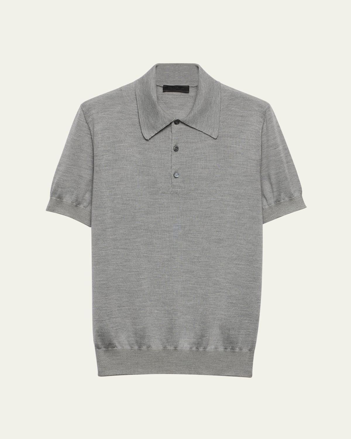 Mens Cashmere and Silk Polo Shirt Product Image