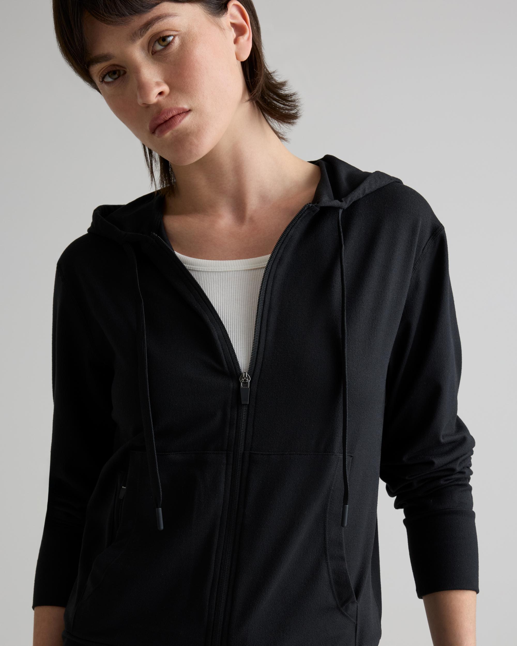 Quince | Women's Super Soft Performance Full Zip Hoodie Flowknit Activewear, Size XS, Recycled Polyester Product Image