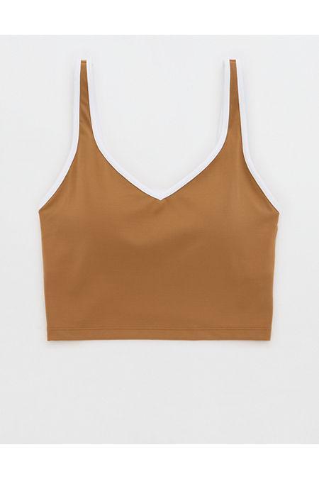 OFFLINE By Aerie Real Me Low Key Ruched Longline Sports Bra Women's Product Image