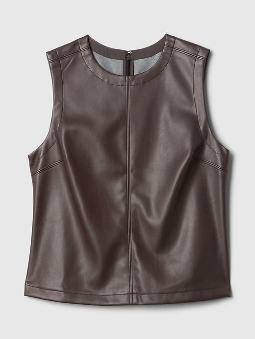 Vegan Leather Shell Tank Product Image