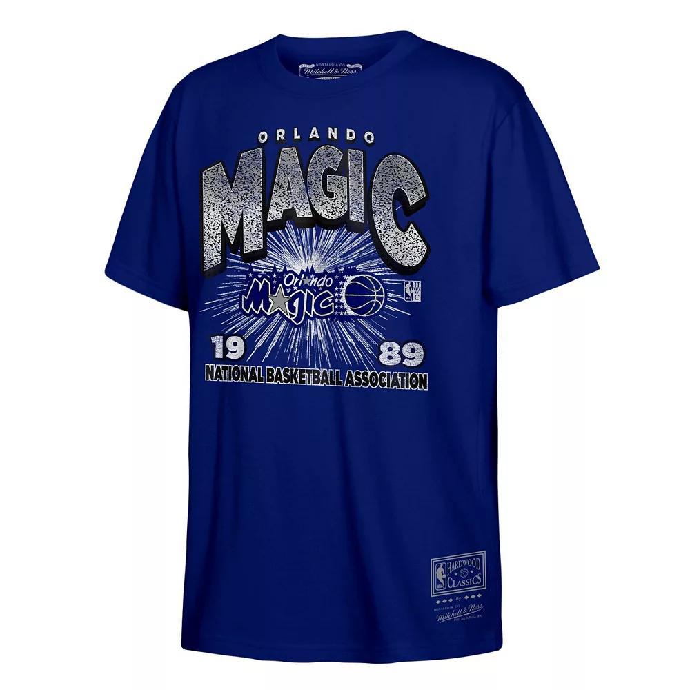 Mens Mitchell & Ness Blue Orlando Magic Hardwood Classics Vintage Hoopster T-Shirt, Boys Product Image