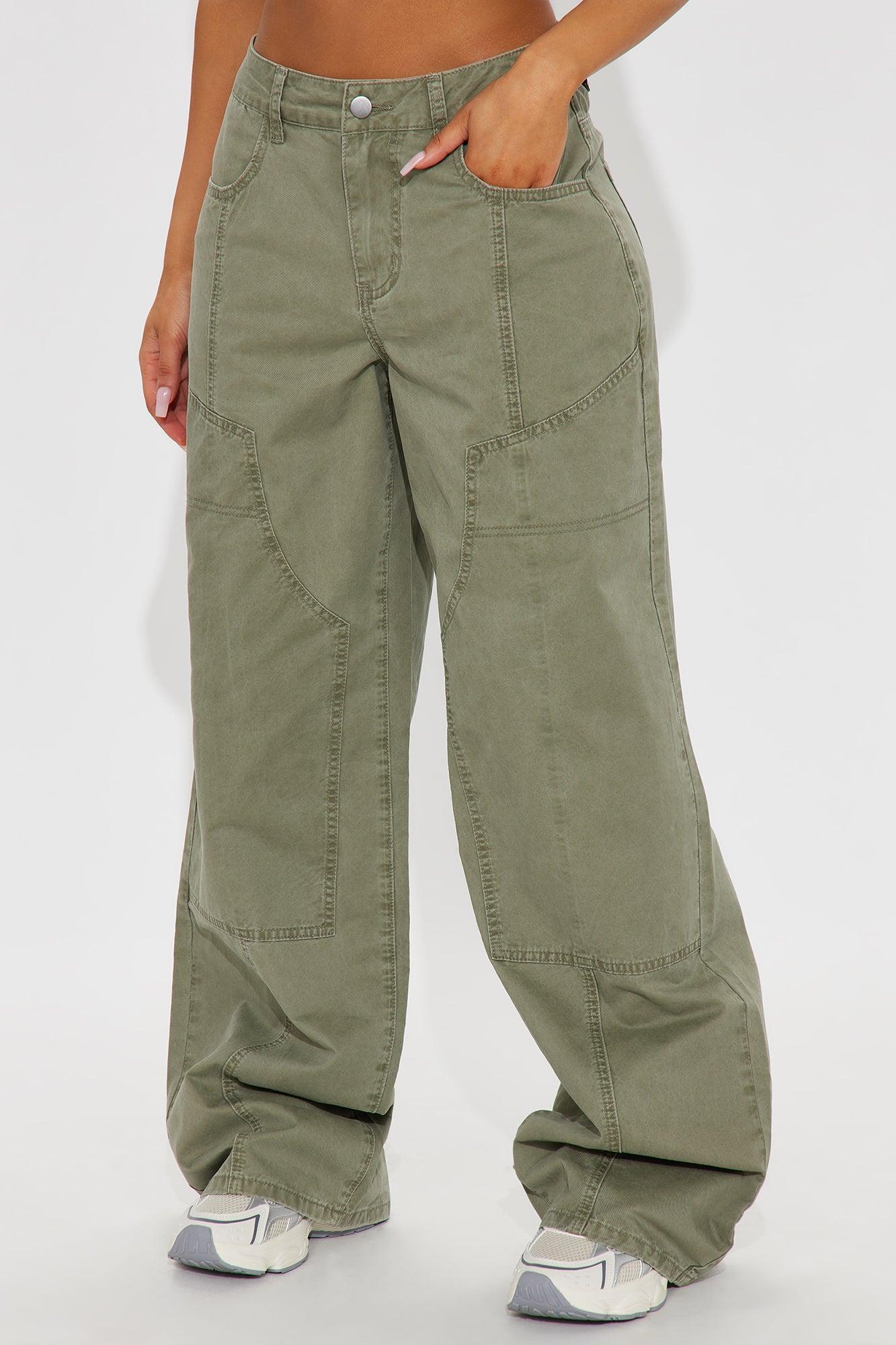 Megan Wide Leg Pant - Olive Product Image