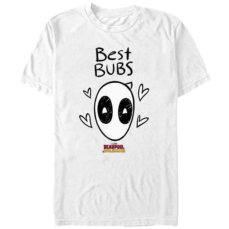 Men's Deadpool And Wolverine Best Bubs Doodle Graphic Tee, Size: XS, White Product Image