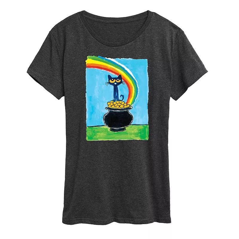 Womens Pete The Cat Rainbow Pot Of Gold Graphic Tee Blue Product Image