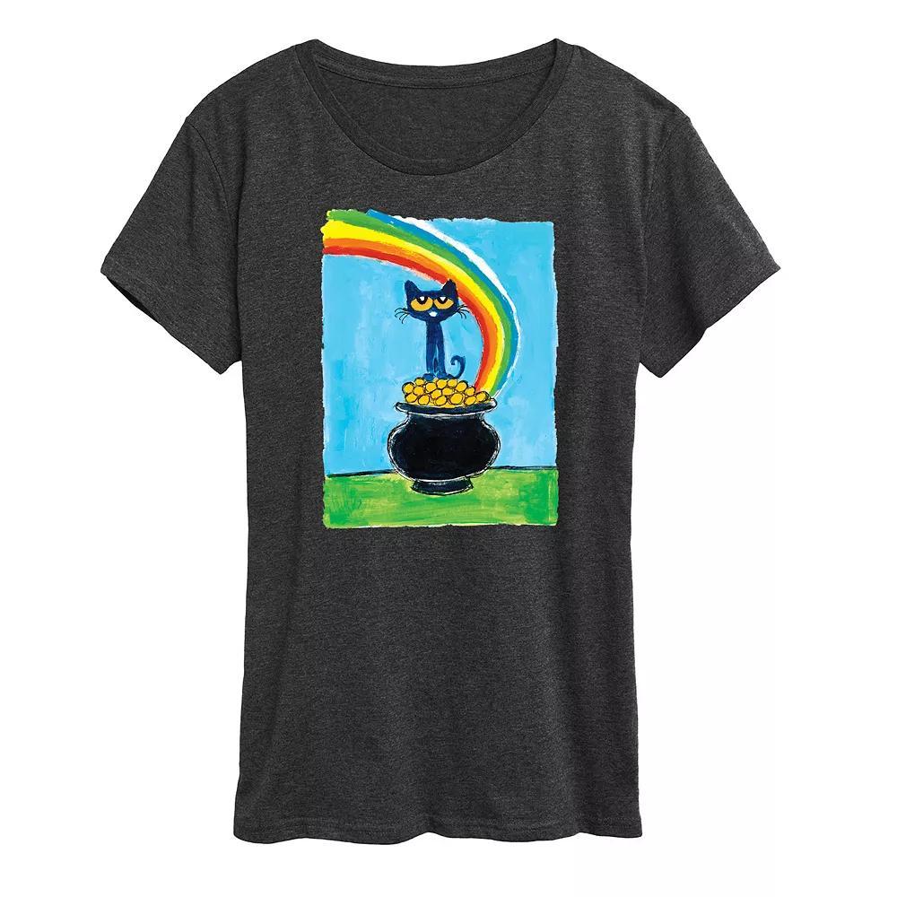 Womens Pete The Cat Rainbow Pot Of Gold Graphic Tee Blue Product Image
