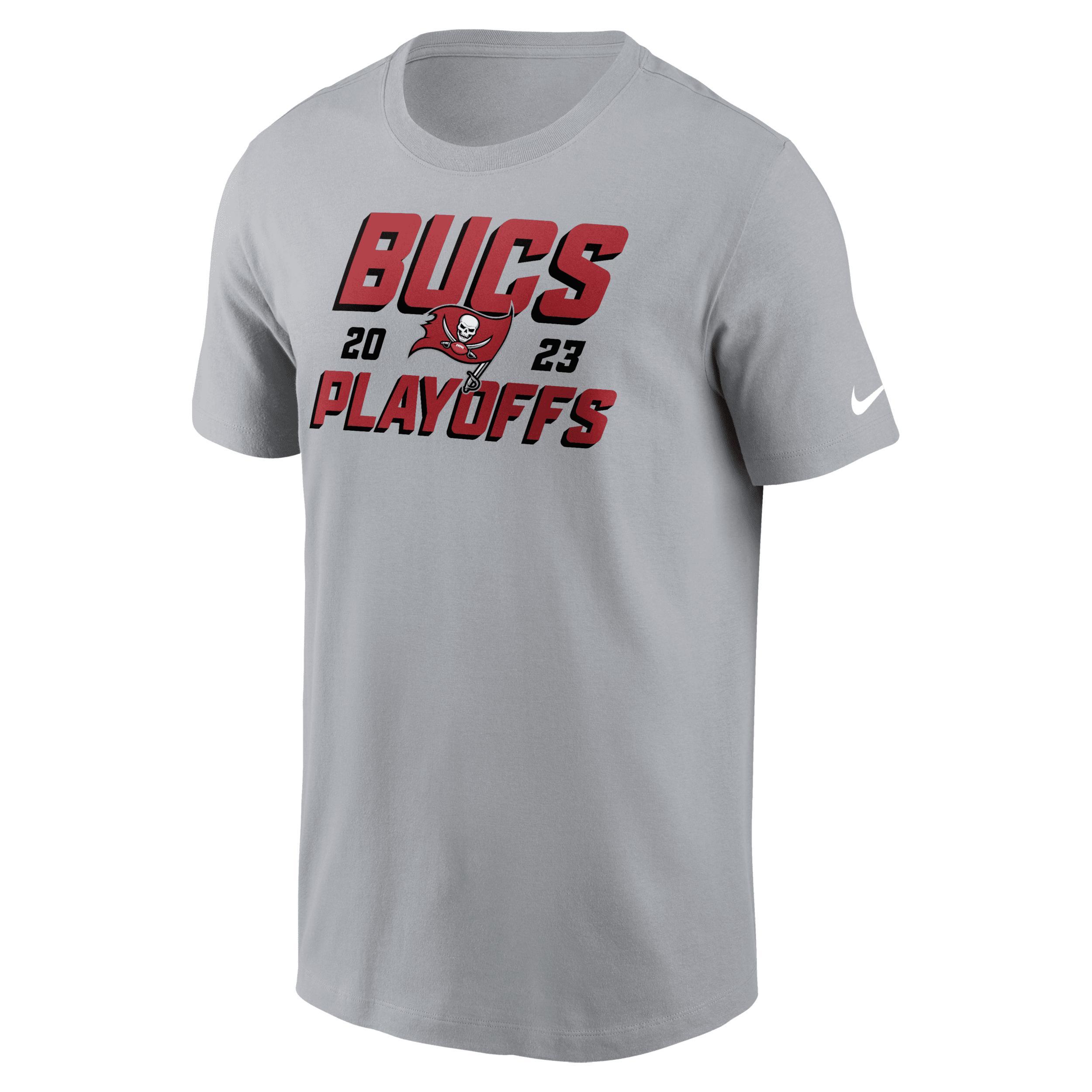 Mens Nike Gray Tampa Bay Buccaneers 2023 Nfl Playoffs Iconic T-shirt Product Image