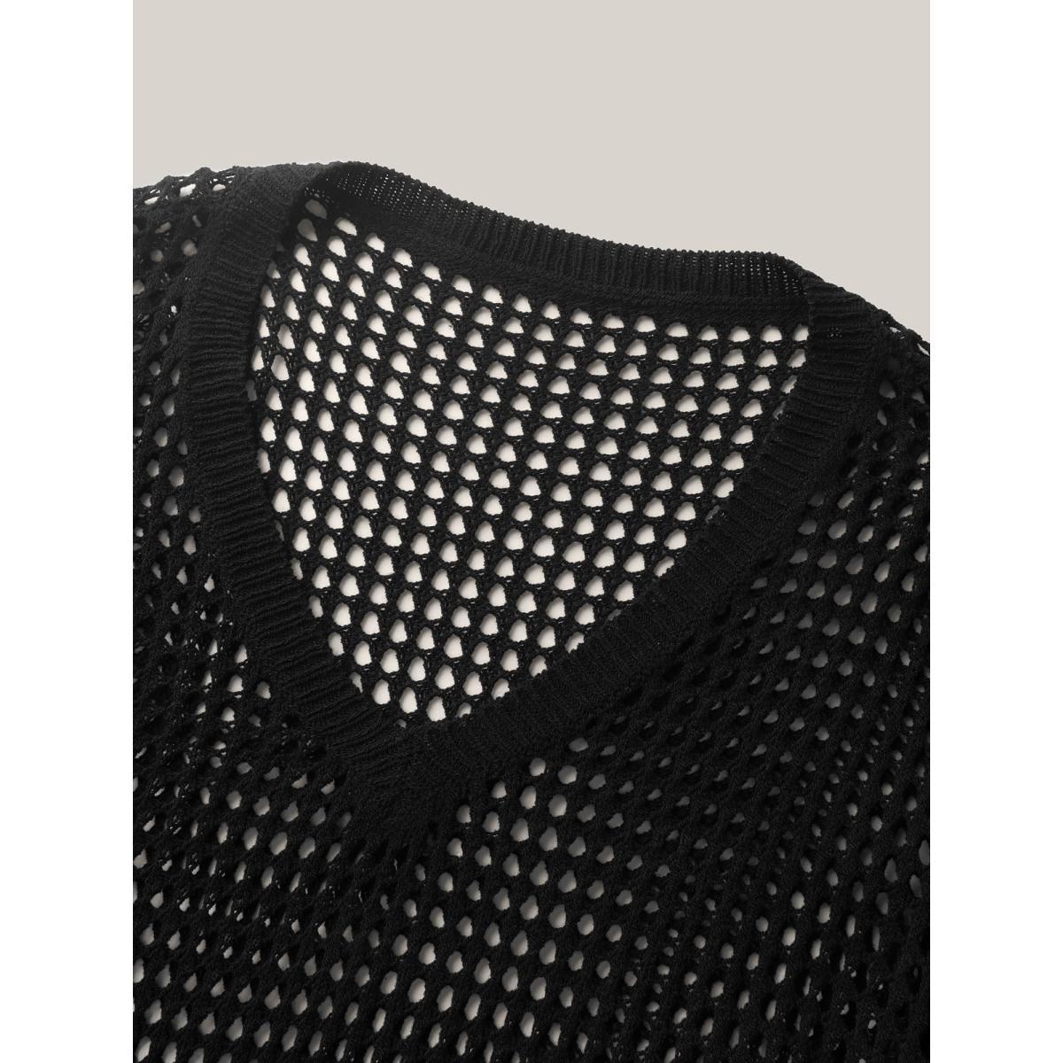 Plus Size Side Drawstring Cut-Out Swim Cover-Up Women's Swimwear Black Curve Swim Cover Ups BloomChic 18-20/2X Product Image