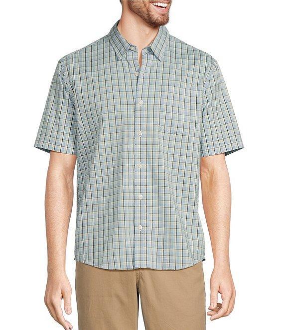 L.L.Bean Comfort Performance Stretch Plaid Short Sleeve Woven Shirt Product Image