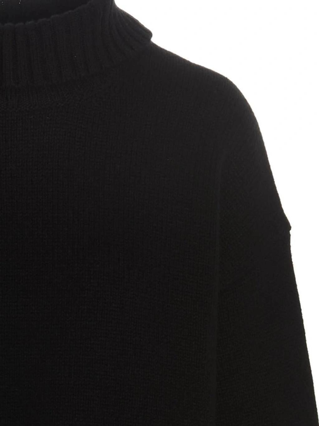 JIL SANDER Black Cashmere Blend Oversize Sweater Black  Donna 34t Product Image