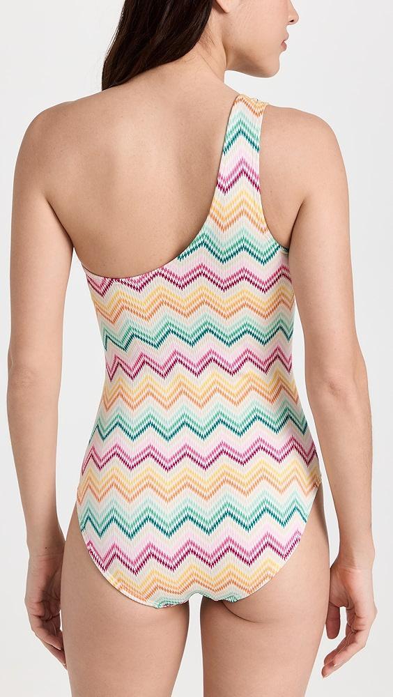 Shoshanna One Shoulder Ring One Piece | Shopbop Product Image