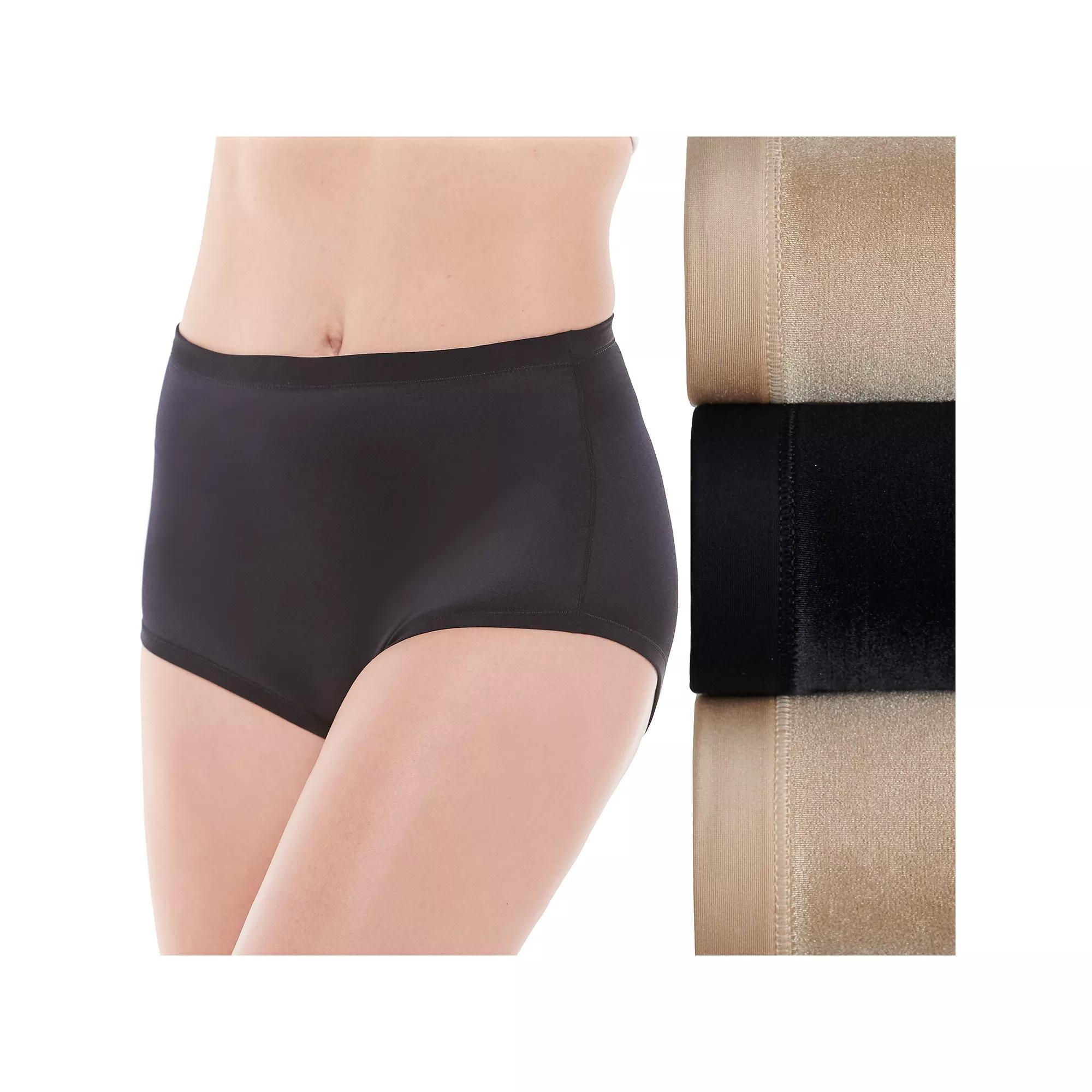 Womens Vanity Fair Lingerie Body Caress 3-Pack Brief Panties 13438 Product Image