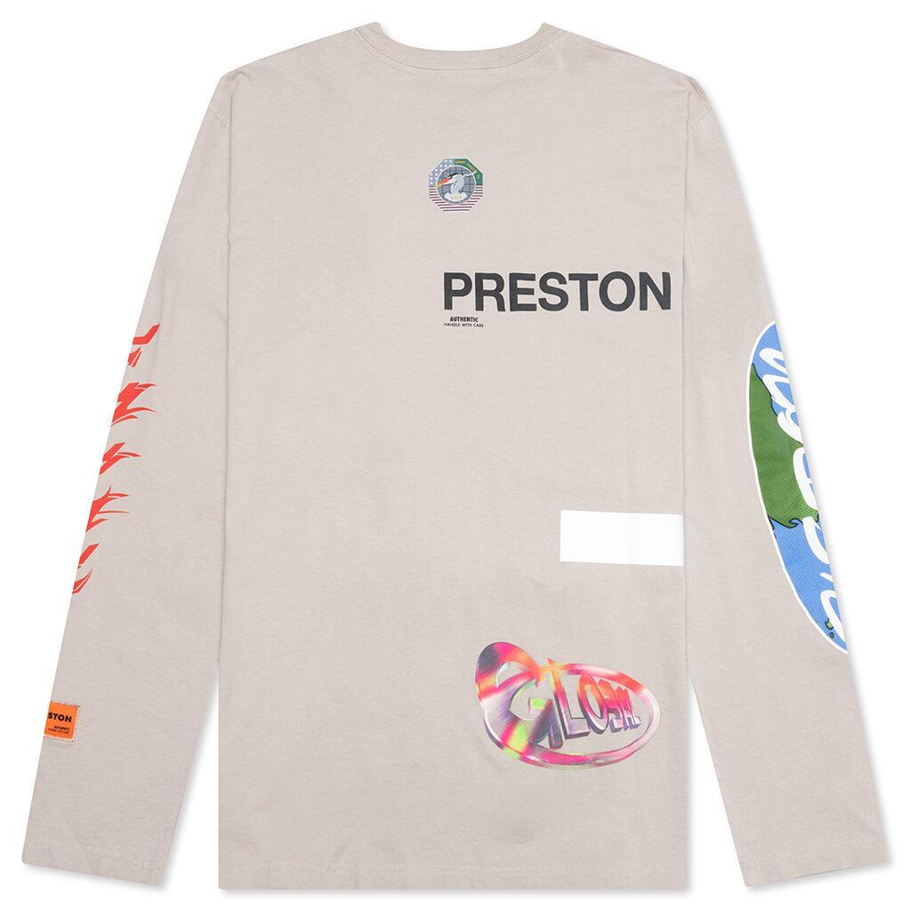 L/S Tee OS Global Collage - Grey/Blue Male Product Image