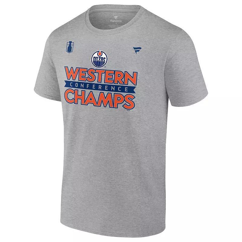Men's Fanatics NHL Edmonton Oilers 2024 Conference Finals Champs Locker Room Tee, Size: 3XL, Oil Gray Product Image