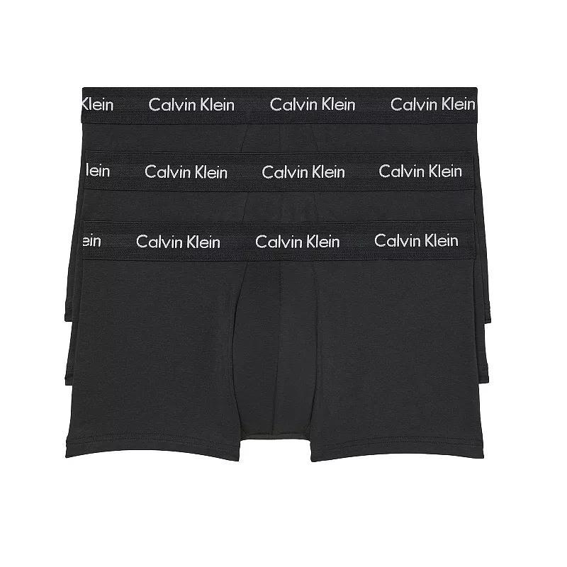 Calvin Klein Cotton Stretch Moisture Wicking Low Rise Trunks, Pack of 3 Product Image