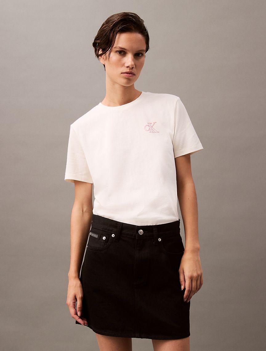 Embroidered Monogram Logo Classic Crewneck T-Shirt Product Image