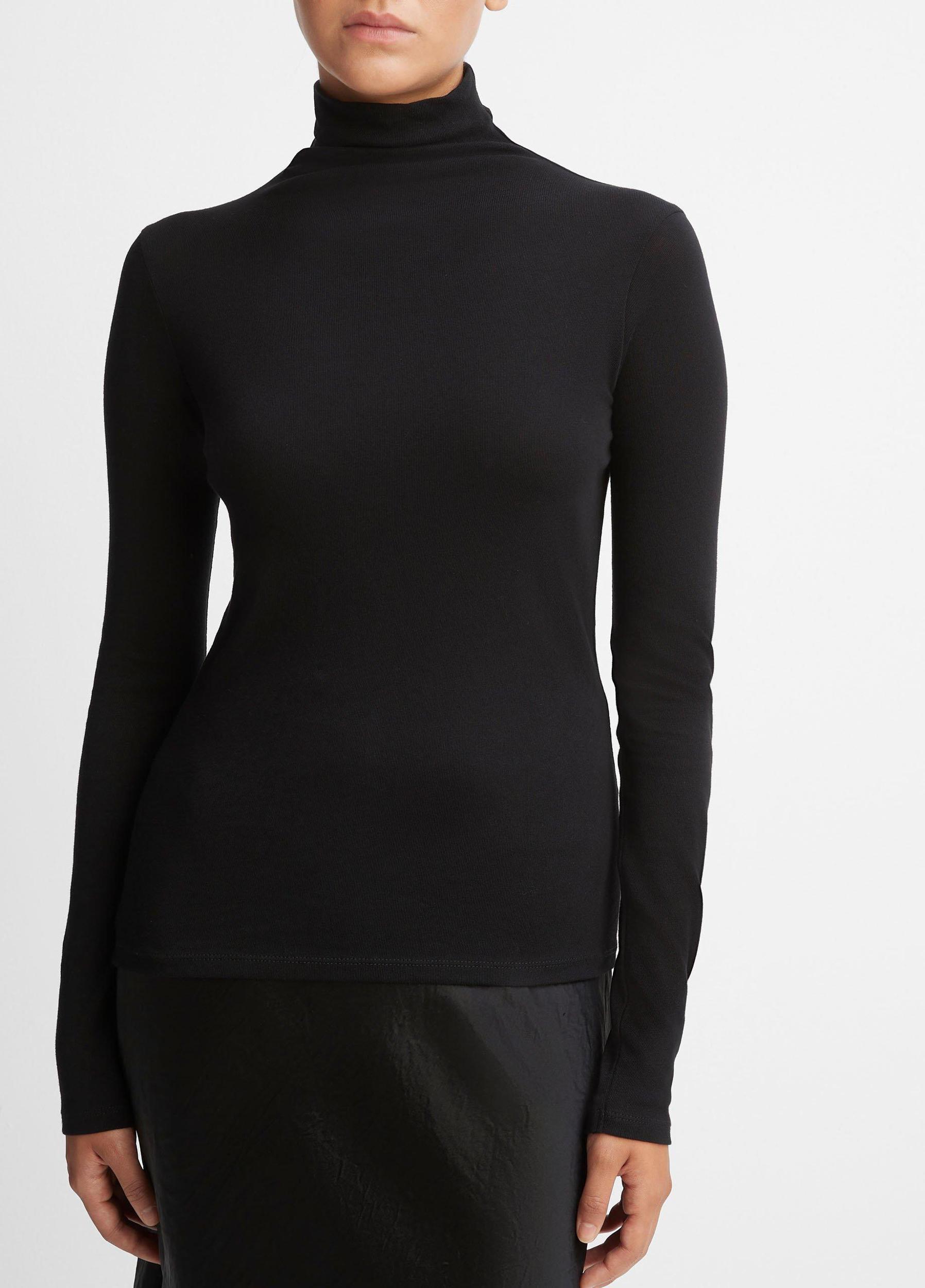 Womens Essential Long Sleeve Turtleneck, Optic White, Size XXS Vince Product Image
