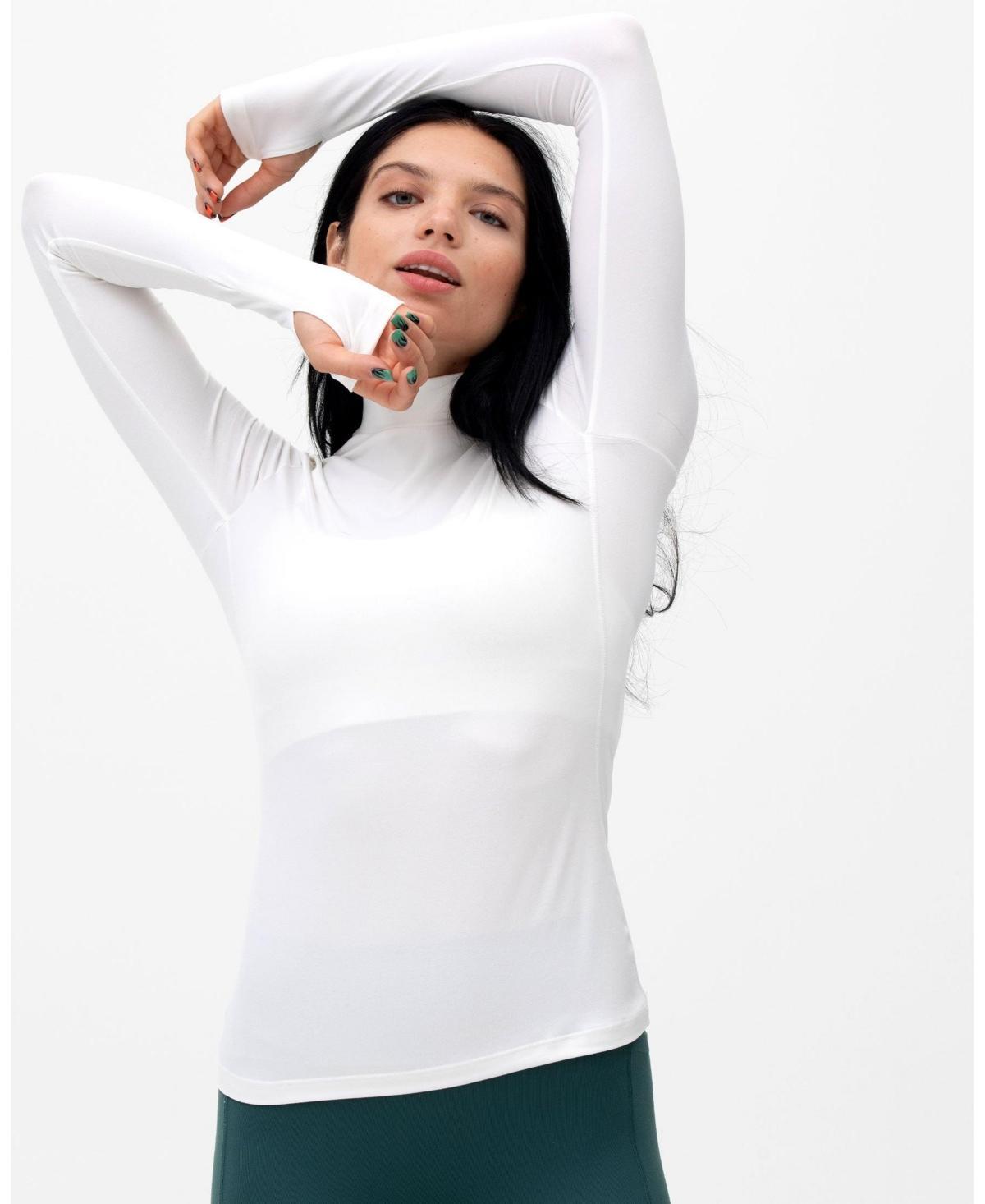 Rebody Active Womens Cozy Mock Neck Long Sleeve Top for Women Product Image