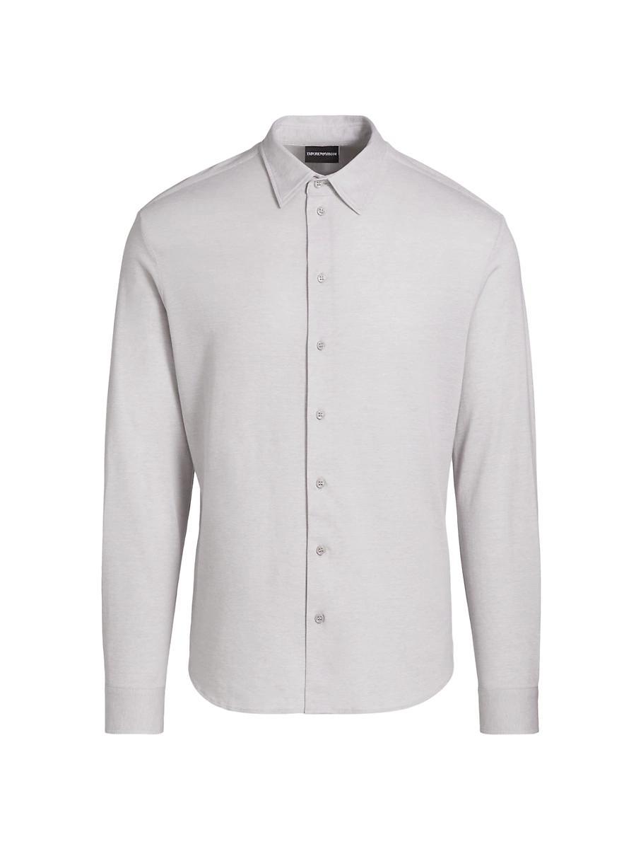 Mens Piqu Cotton Sport Shirt Product Image