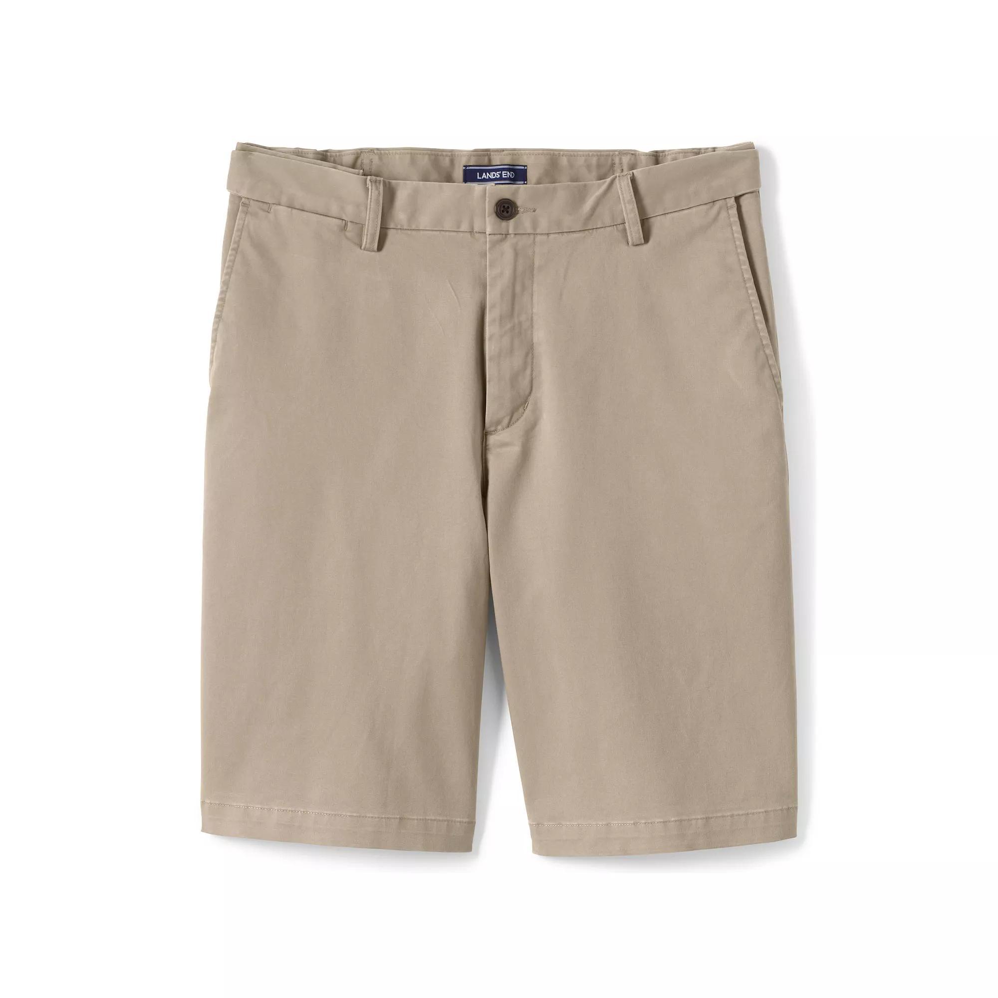Big & Tall Lands End 11-Inch Comfort-Waist Knockabout Chino Shorts, Mens Green Product Image