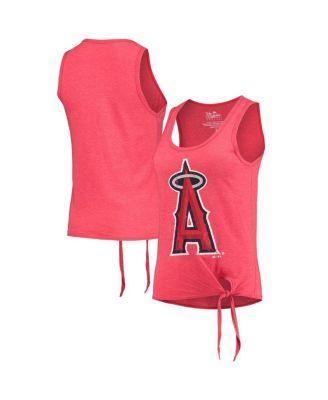 Womens Majestic Threads Los Angeles Angels Scoop Neck Racerback Side Tie Tri-Blend Tank Top Product Image