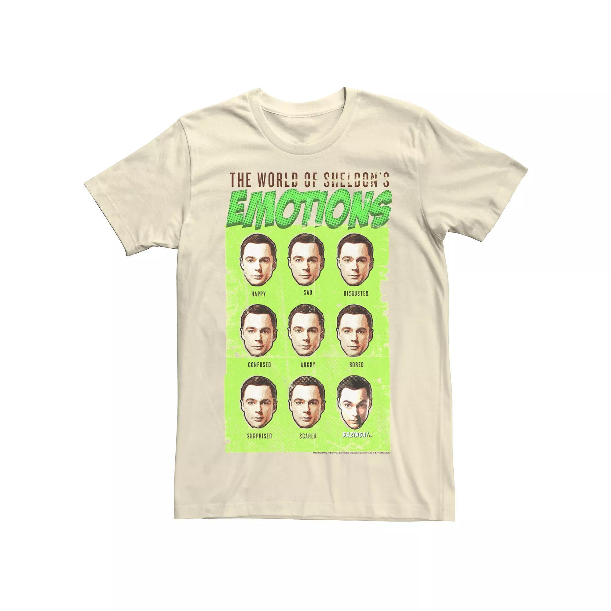 Men's The Big Bang Theory Sheldon's Emotions Tee, Size: Medium, Natural Product Image