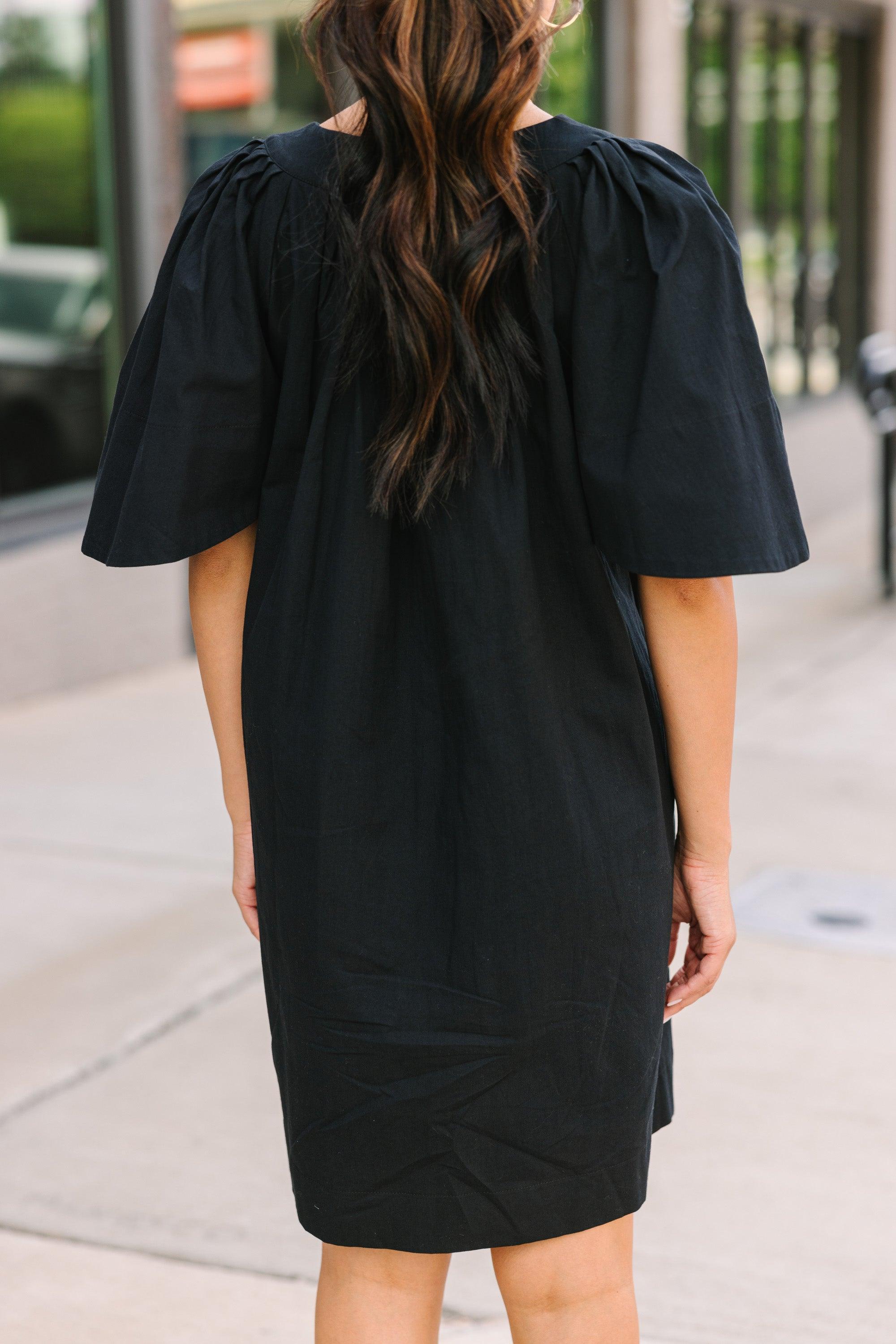 Pep In Your Step Black Shift Dress Female Product Image