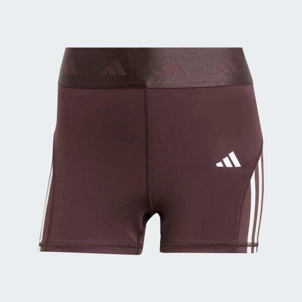 adidas Hyperglam 3-Inch Leggings Shadow Brown XS Womens Product Image