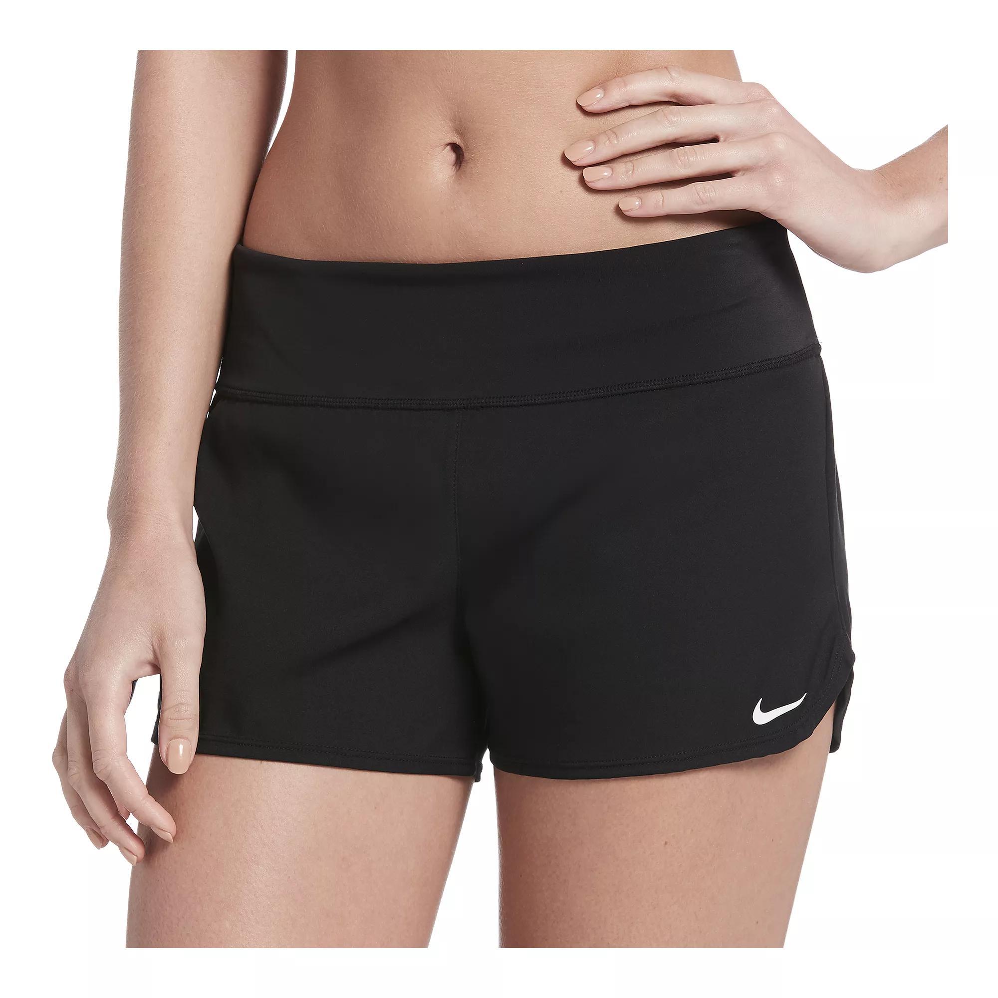 Women's Nike Solid Boardshort Swim Bottoms, Size: Small, Black Navy Product Image