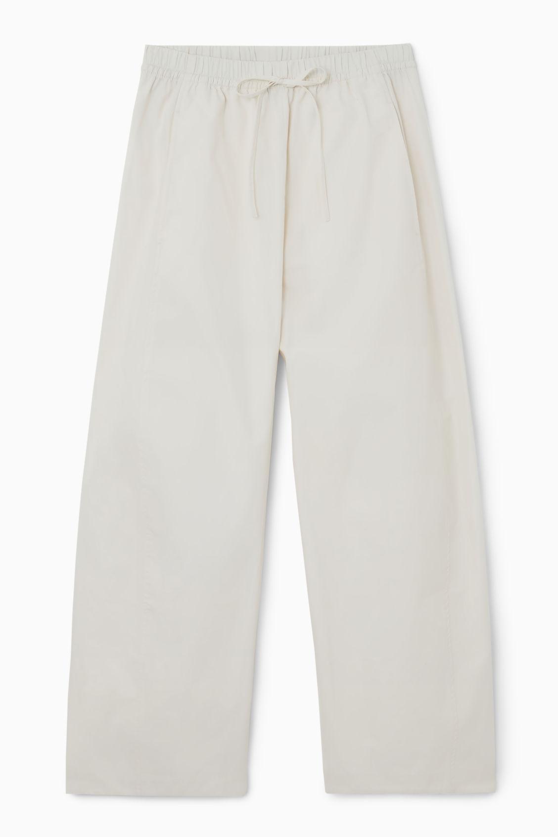 ELASTICATED BARREL-LEG PANTS Product Image