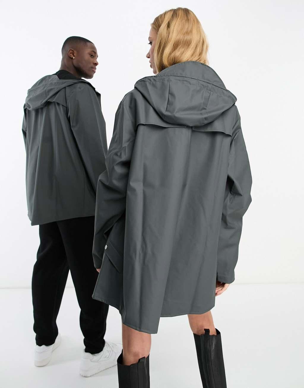 Rains 12010 unisex waterproof long jacket Product Image