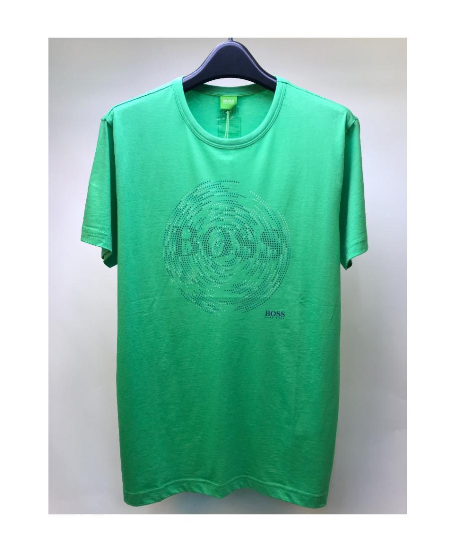 HUGO BOSS Round-necked T-shirt In Green Product Image