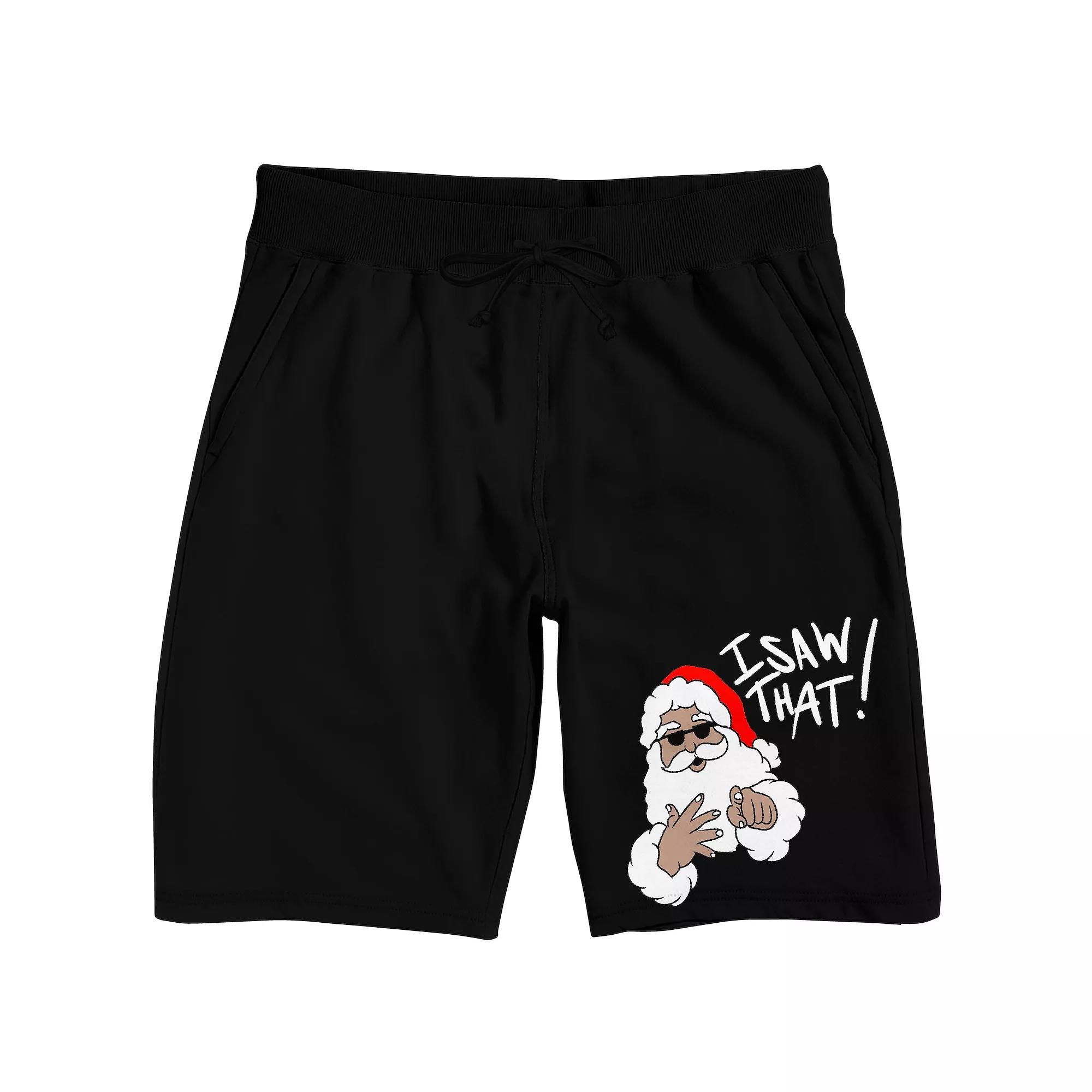 Mens Christmas Humor I Saw Sleep Shorts Product Image