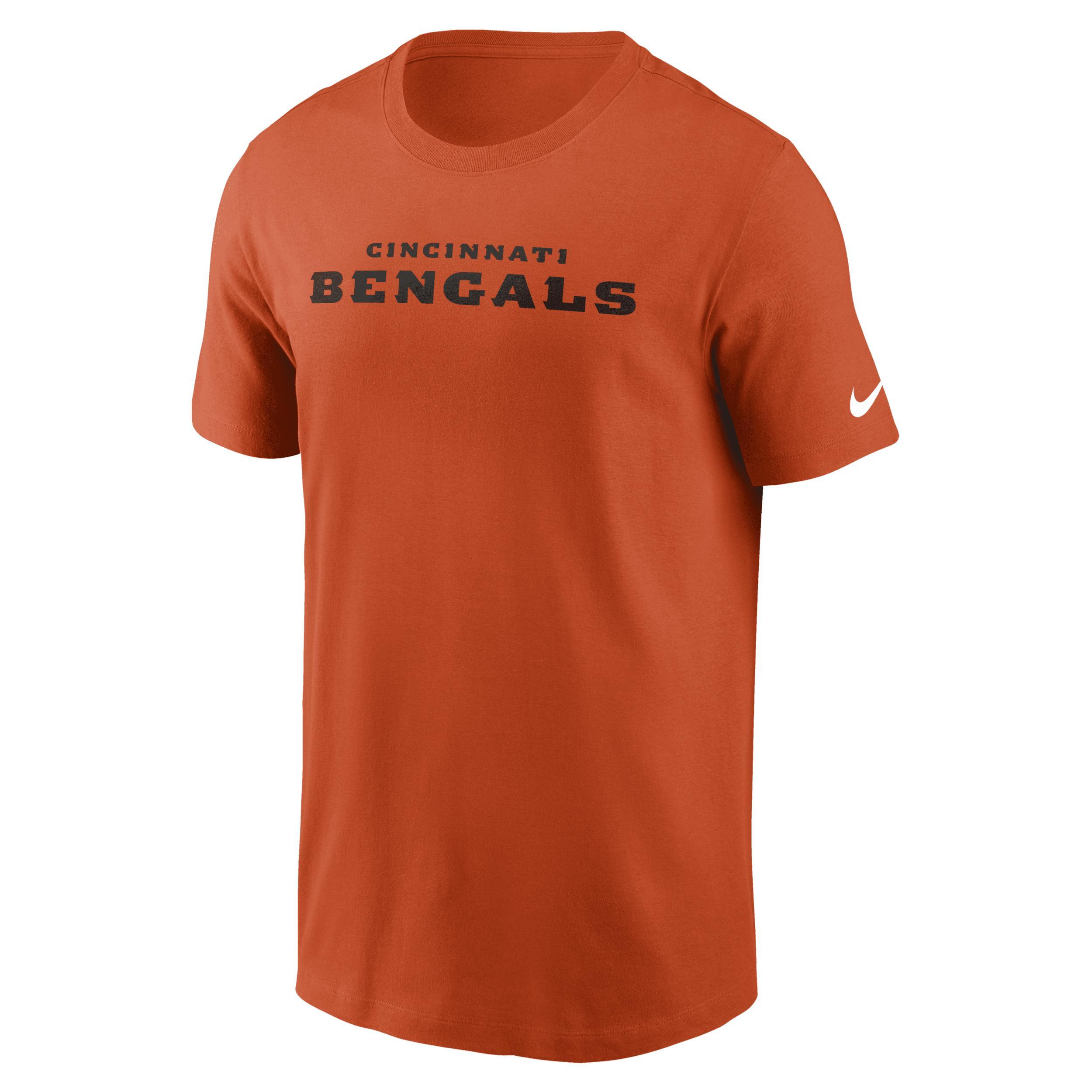 Mens Nike Cincinnati Bengals Primetime Wordmark Essential T-Shirt Product Image