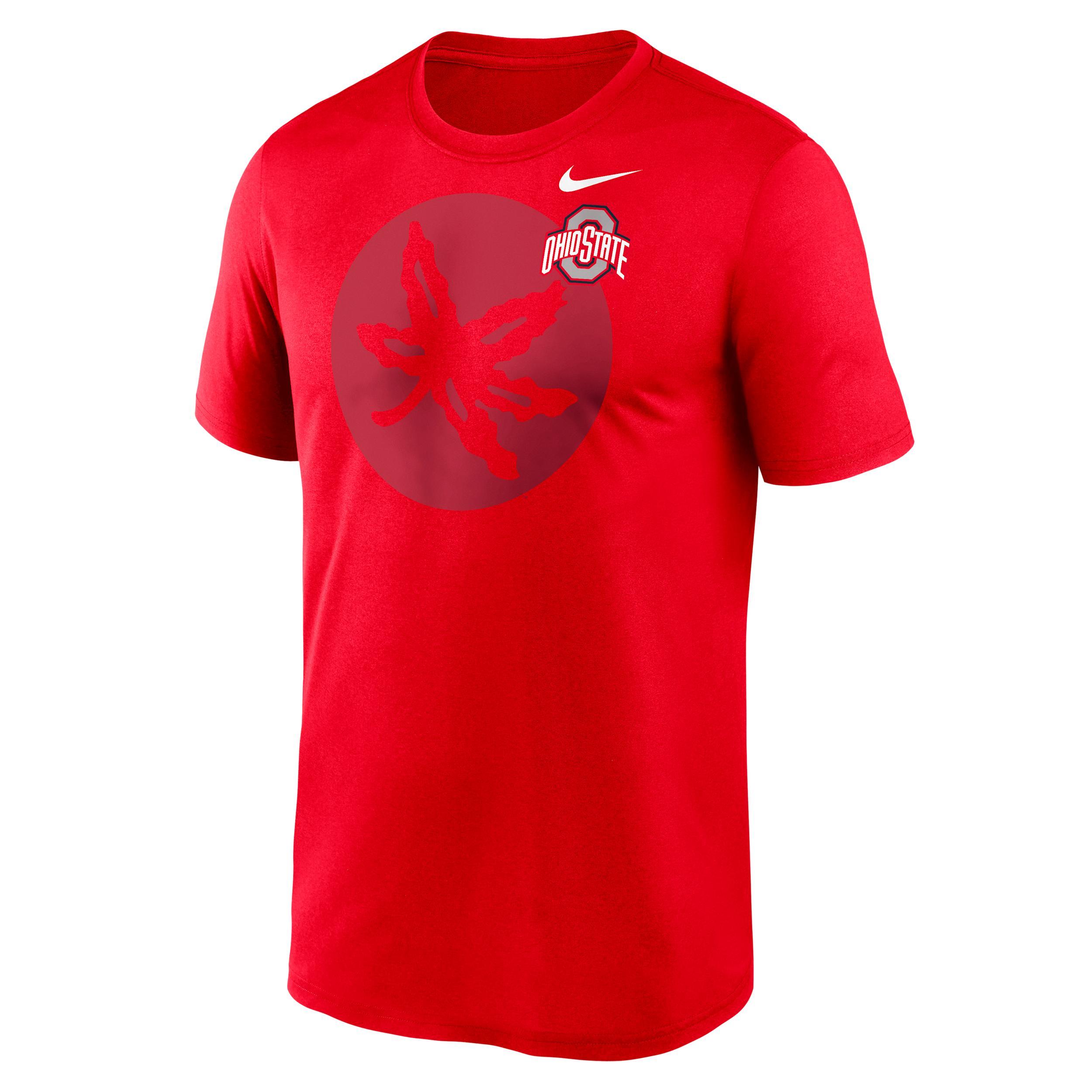 Ohio State Campus Legend Shadow Logo Nike Men's Dri-FIT College T-Shirt Product Image