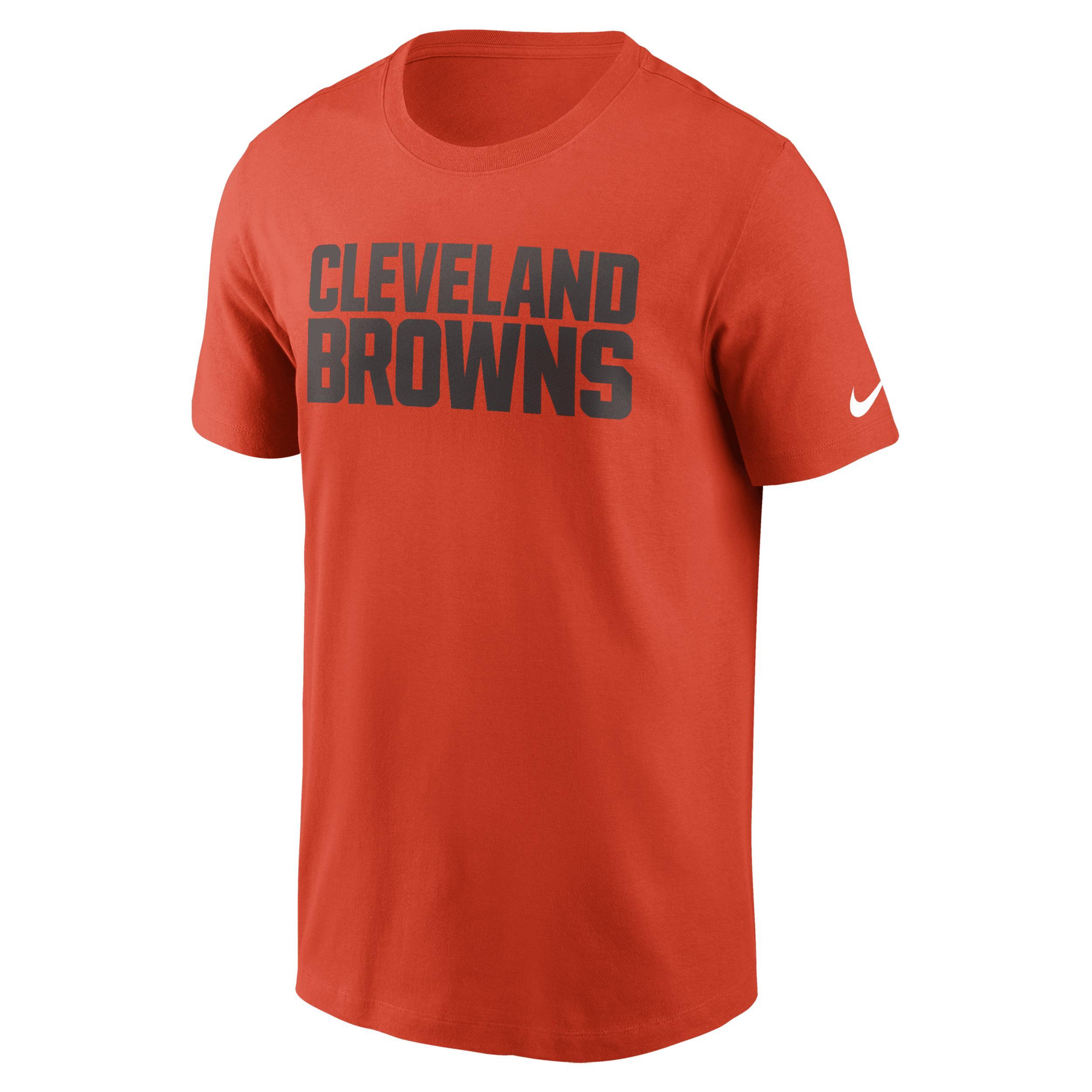Men's Nike Orange Cleveland Browns Primetime Wordmark Essential T-Shirt, Size: Medium Product Image