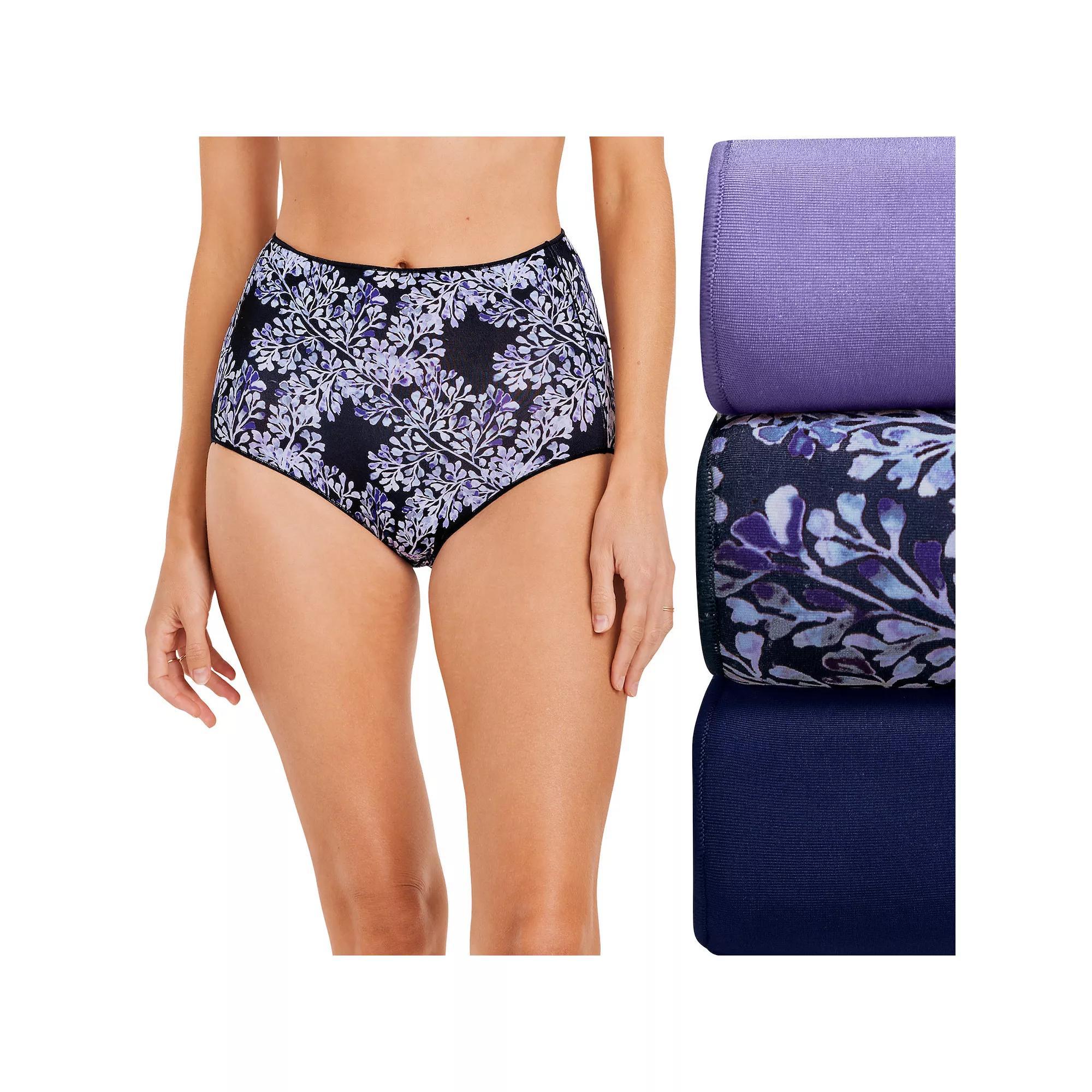 Women's Jockey® No Panty Line Promise 3-Pack Full Rise Brief Panty Set 1877, Size: 6, Deep Beige Asst Product Image