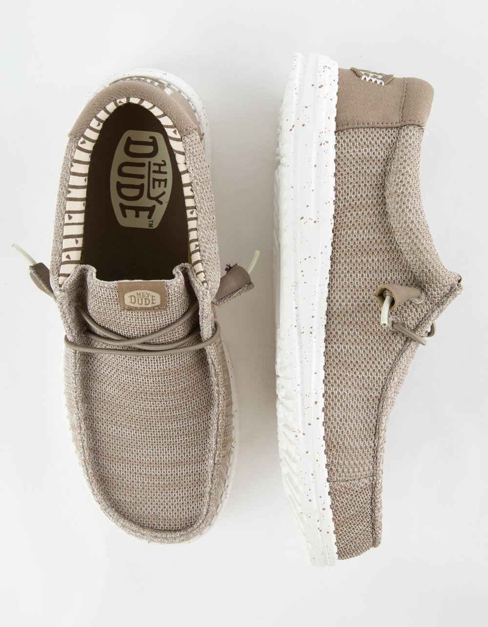 HEY DUDE Wally Stretch Mesh Mens Shoes - OAT Product Image