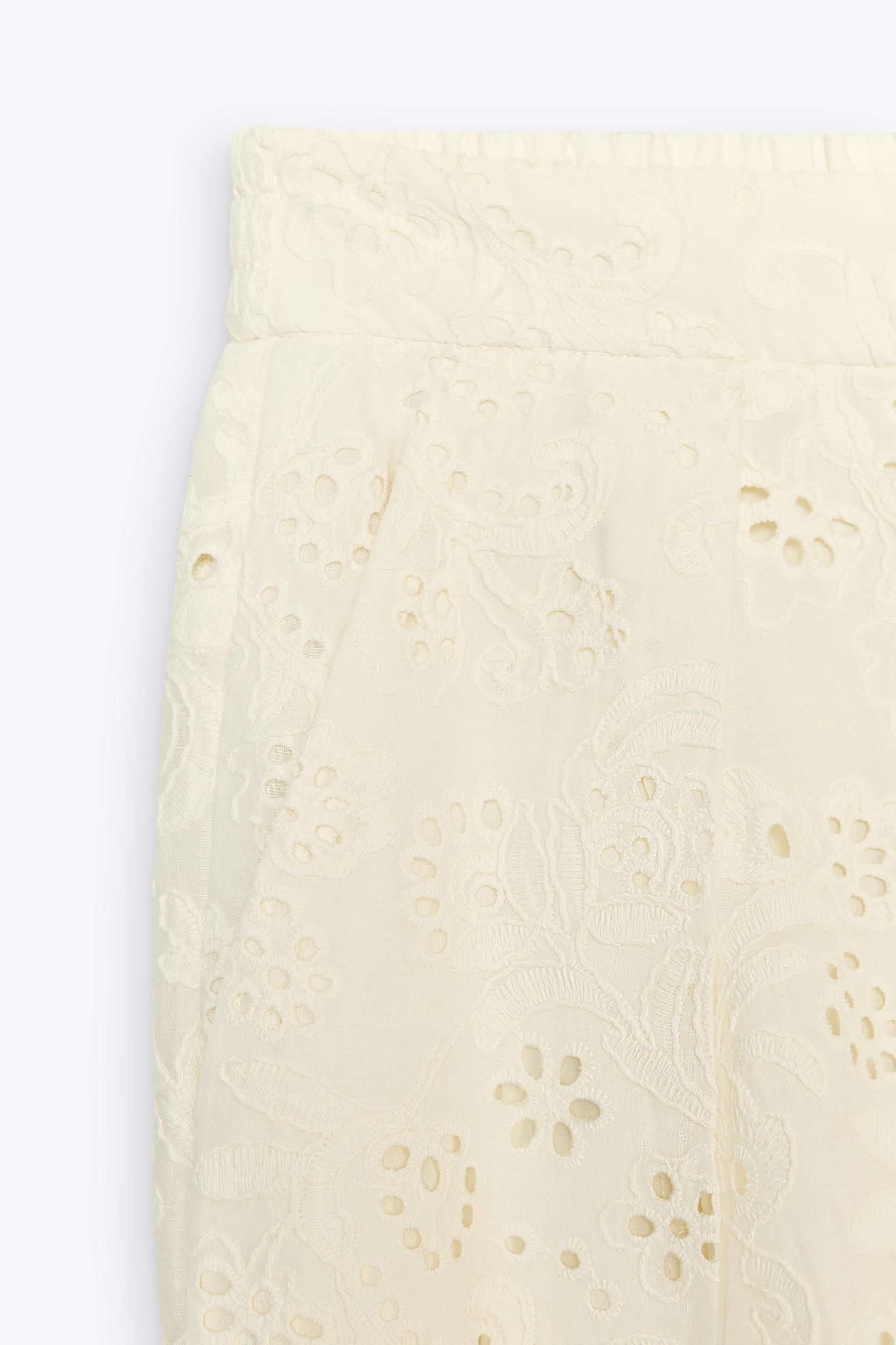 ZW COLLECTION PANTS WITH PERFORATED EMBROIDERY Product Image