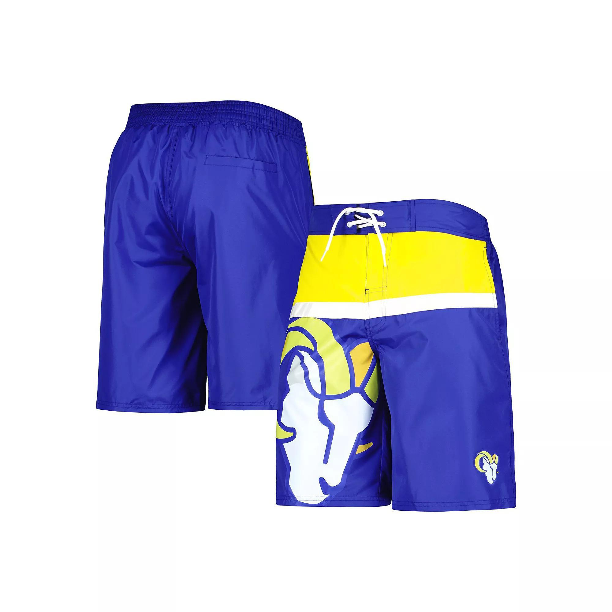 Men's G-III Sports by Carl Banks Royal Los Angeles Rams Sea Wind Swim Trunks, Size: Large, Blue Product Image