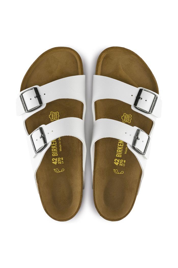 Birkenstock Arizona Birko-Flor Narrow Width in White Product Image
