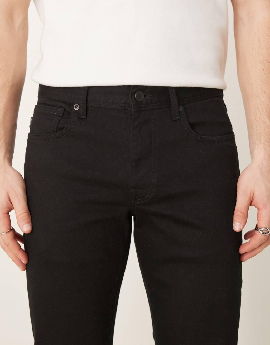Selected Homme Leon slim fit jeans in black  Product Image