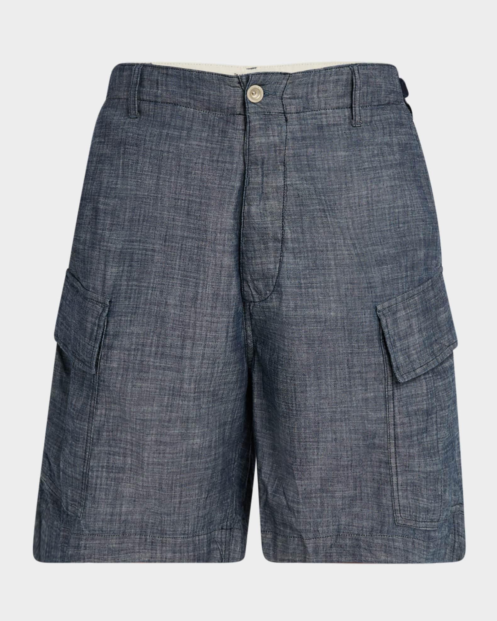 Mens Chambray Cargo Shorts Product Image