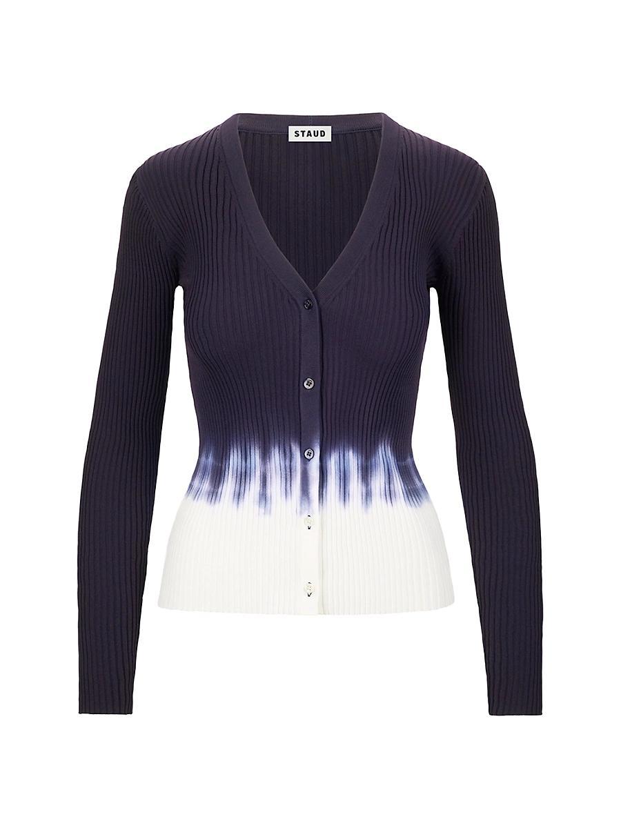 Womens Cargo Tie-Dye Button-Front Cardigan Product Image