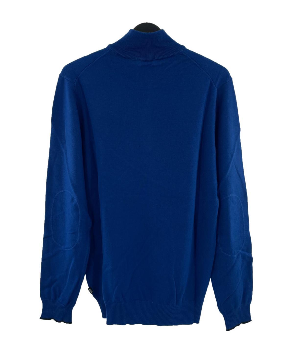 HUGO BOSS Logo Long-sleeved Sweater In Blue Product Image