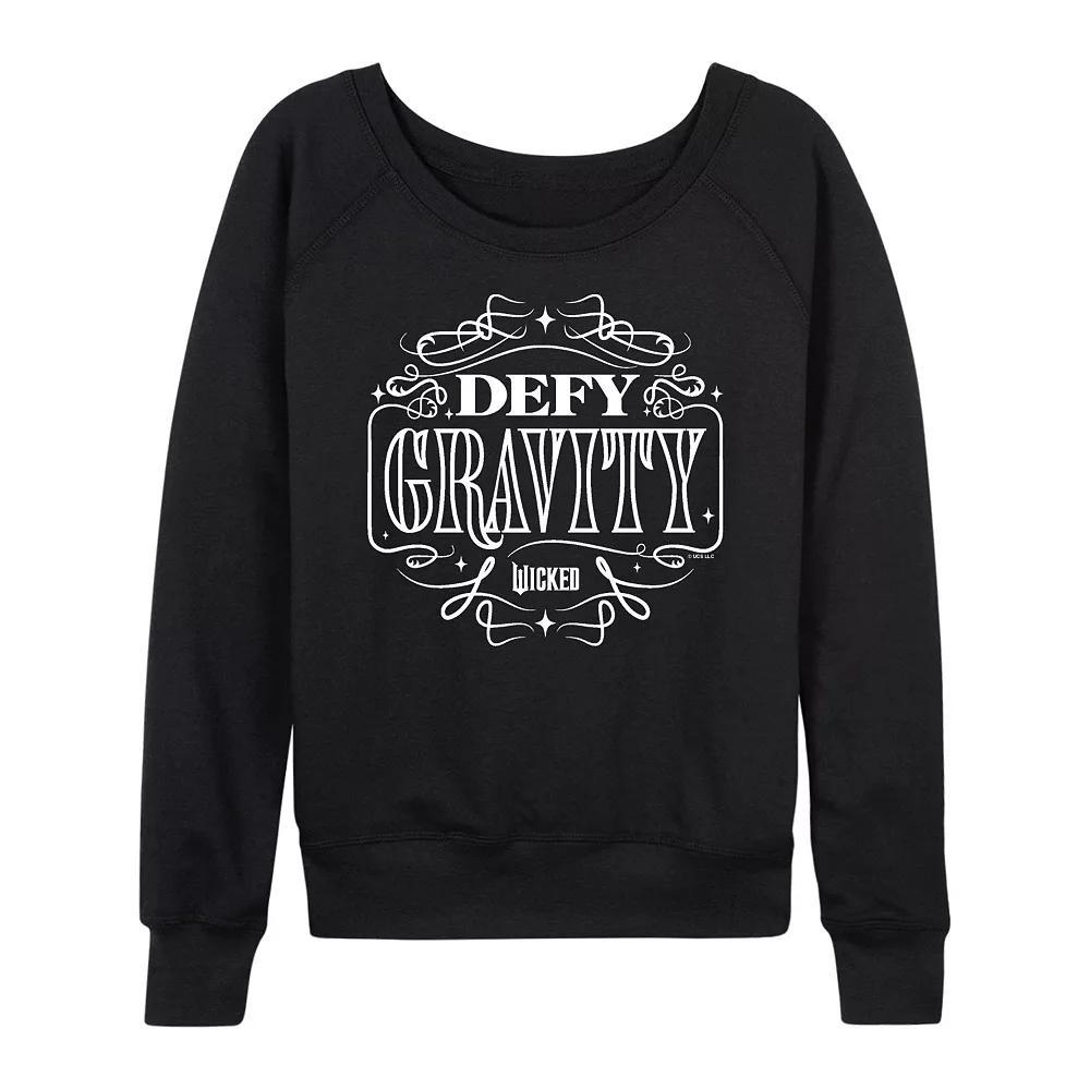 Women's Wicked Defy Gravity French Terry Long Sleeve Tee, Size: Large, Black Product Image