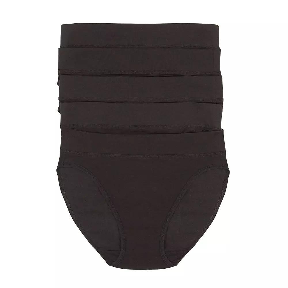 Womens Jezebel 5-pk. Pima Cotton Hi-Cut Panty 900819P5 Product Image