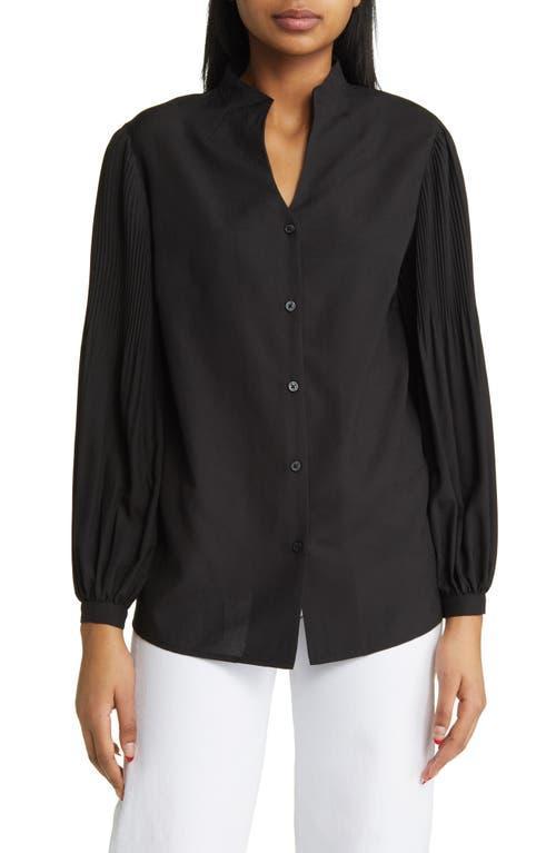 Misook Pleated Balloon Sleeve Blouse Product Image