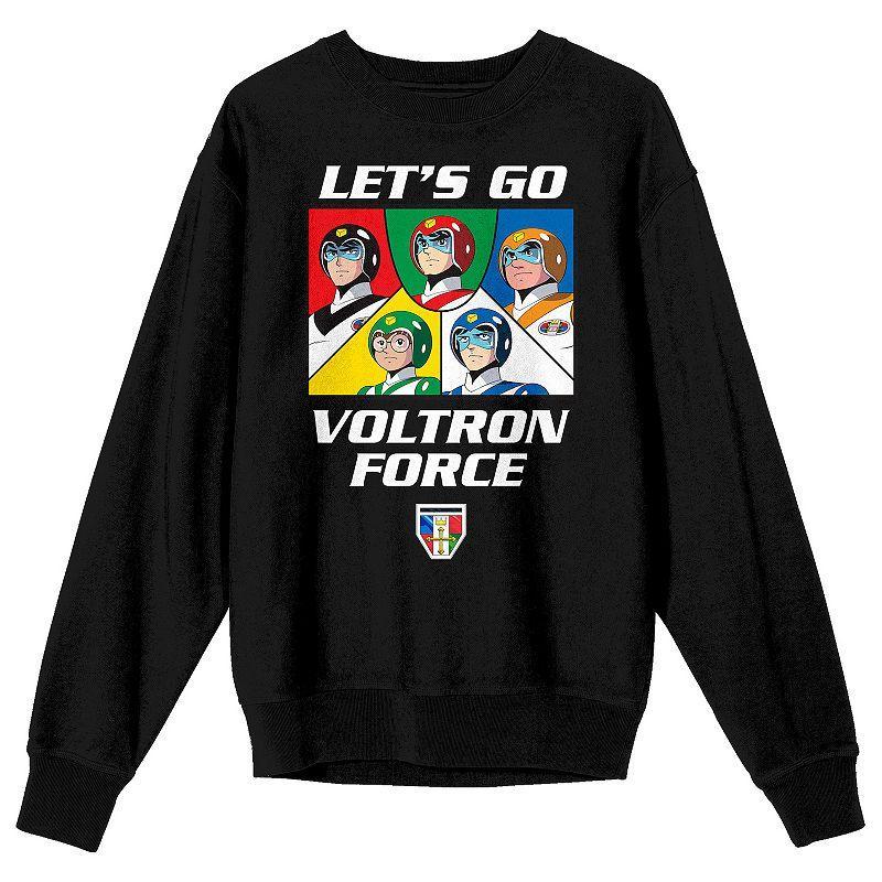 Men's Voltron Lets Go Voltron Long Sleeve Graphic Pullover, Size: Medium, Black Product Image